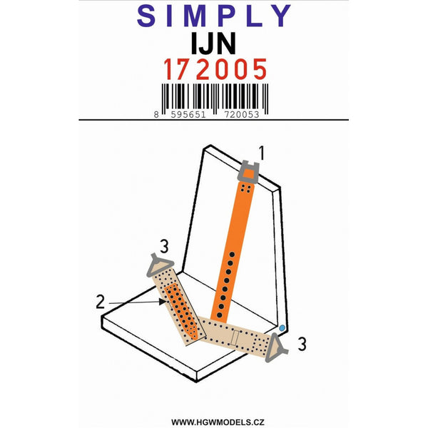 HGW 1/72 scale seatbelt set for IJN aircraft kits - 172005 HGW 1/72 scale seatbelt set for IJN aircraft kits - 172005