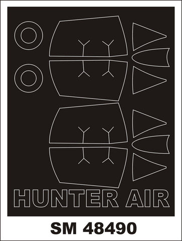 Montex 1/48 canopy paint masks for HUNTER F.6 kit by AIRFIX - SM48490