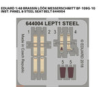 Eduard 1/48 Brassin LööK Bf-109G-10 inst panel & steel seatbelts - 644004