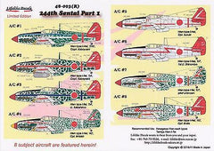 Lifelike 1/48 decal #48-003(R) 244th Sentai Pt 1 Reprinted & Updated Lifelike 1/48 decal #48-003(R) 244th Sentai Pt 1 Reprinted & Updated