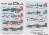 Lifelike 1/48 decal #48-005(R) 244th Sentai Pt 3 Reprinted & Updated - 8 options