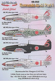 Lifelike 1/48 decal #48-050 Ki-61 part 1 Hiens kill marks for Hasegawa kit