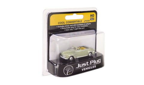 Woodland Scenics JP5594 HO Scale Just Plug Lighted Vehicle - Cool Convertible