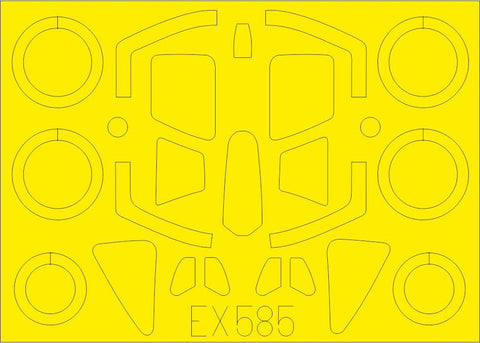 Eduard 1/48 Scale Mask for Su-17/22UM3K by Kitty Hawk - EX585