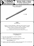 Master Model 1/350 British 5,25in (133mm) QF Mark I barrels (16pcs) - SM350-013