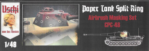 Uschi 1/48 #2008 mask Paper Tank split circle pattern for VK-Series or Loewe tanks
