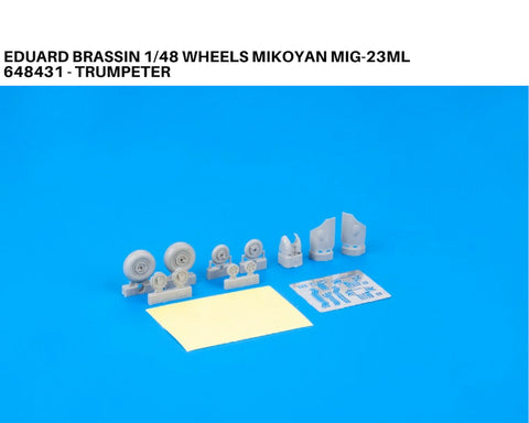 Eduard Brassin 1/48 wheels Mikoyan MiG-23ML - 648431 - Trumpeter