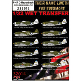 HGW 1/32 wet transfers for P-47 D Razorback OVER NEW GUINEA Pt.1 232914