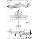 HGW 1/48 stencils Wet Transfers Me Bf109F, G #248009