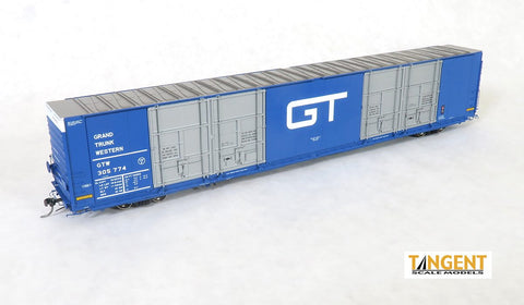 Tangent 25518 series HO Scale Grand Trunk Western Greenville 86′ Quad PD Box Car