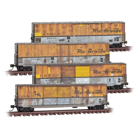 Micro Trains #99305850 N Scale D & RGW weathered 4pk