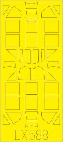Eduard 1/48 scale painting mask for the Bf 109F TFace by Eduard - EX588