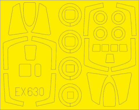 Eduard 1/48 paint masks RF-101C/ G/H TFace for Kitty Hawk - EX630