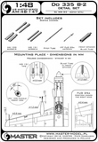 Master Model 1/48 scale Do 335 B-2 detail set - antenna, Pitot Tube - AM48147
