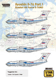 Wolfpack 1/144 decal Ilyushin Il-76 Pt1 Russian AF - Il-76MD for Zvezda WD14402