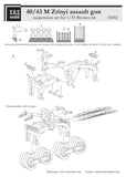 SBS Model 1/35 40/43M Zrínyi assault gun suspension Bronco kit SBS35002