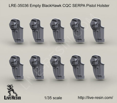 Live Resin 1/35 10 Empty BlackHawk CQC SERPA Pistol Holster - LRE35036