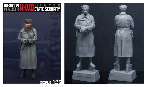 Bravo6 1/35 resin unpainted figure of Major NKVD Winter version - B635114