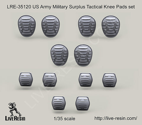 Live Resin 1/35 US Army Military Surplus Tactical Knee Pad & Elbow Pad Set - LRE