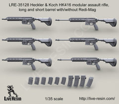 Live Resin 1/35 Heckler & Koch HK416 Mod Assault Rifle Long & Short Barrel Redi- Live Resin 1/35 Heckler & Koch HK416 Mod Assault Rifle Long & Short Barrel Redi-
