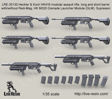 Live Resin 1/35 Heckler & Koch HK416 modular assault rifle - LRE35130