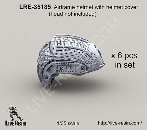 Live Resin 1/35 LRE35185 Airframe helmet with cover head not included x6