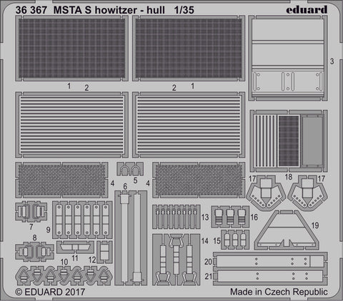 Eduard 1/35 Photoetch MSTA S howitzer - hull for ZVEZDA kit - 36367