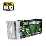AMMO by MiG Acrylics Set 6 jars 17mL GREEN MECHAS COLORS - AMIG7149