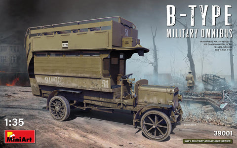 MiniArt 1/35 scale B-TYPE MILITARY OMNIBUS- model kit #39001