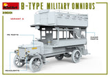 MiniArt 1/35 scale B-TYPE MILITARY OMNIBUS- model kit #39001