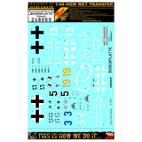 HGW 1/48 Wet Transfers Messerschmitt Bf109G-14 (AS) Markings for Eduard - 248069