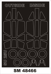 Montex 1/48 paint masks for Sukhoi Su-25U by KP Models or Smer - SM48466 Montex 1/48 paint masks for Sukhoi Su-25U by KP Models or Smer - SM48466