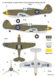 Wolfpack 1/48 decals for Airfix P-40 Warhawk Pt 3 USAAF Warhawk in WW2 - WD48017
