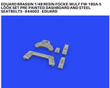 Eduard 1/48 Brassin LööK Fw 190A-5 inst panel & steel seatbelt - 644002