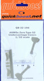 Quickboost by Aires 1/32 A6M5c Zero Type 52 undercarriage covers Hasegawa 32196