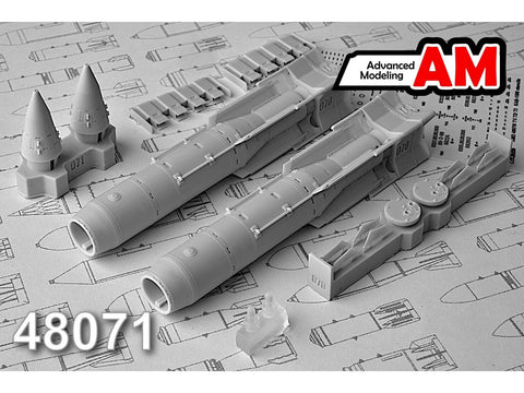 Advanced Modeling 1/48 resin KAB-500L 500kg Laser-guided Air Bomb x2 - AMC48071