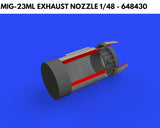 Eduard Brassin 1/48 resin exhaust nozzle MiG-23ML - 648430 - Trumpeter