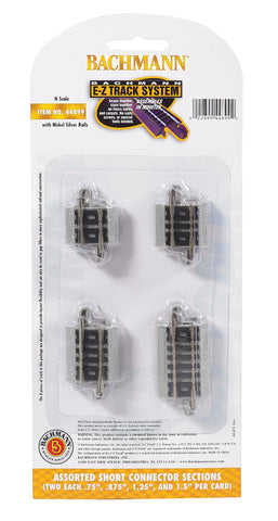 Bachmann N Scale E-Z Track - Assorted Short Connector Sections - #44899 (8 pcs)