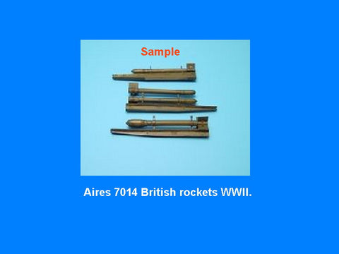 Aires 1/72 resin British Rockets WWII in blister pack w/photoetch #7014