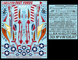 Furball decal 1/48 Fast Fords for Tamiya kit #48-002