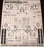 Furball 1/48 decal Lo Viz Devil Dog Scooters for Hasegawa / Monogram