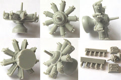 Vector Resin 1/48 scale Clerget 9 Engine for aircraft kit - VEC-48012 Vector Resin 1/48 scale Clerget 9 Engine for aircraft kit - VEC-48012