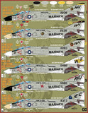 Furball decals 1/48 for F-4B/J USMC Rhinos - Vietnam era - FUR48012