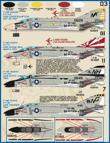 Furball 1/48 decal Bravo Mig Killers Pt II F-4B Phantoms Vietnam Conflict 48018