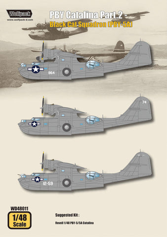 Wolfpack 1/48 decal PBY Catalina Part.2 - Black Cat Squadron (PBY-5A) - WD48011
