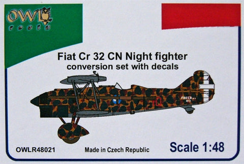 Owl Resin 1/48 Fiat CR.32 CN Night fighter Conv. set & decals - OWLR48021
