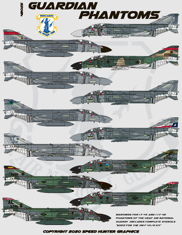 Speed Hunter Graphics 1/48 decals F-4 Phantoms in USANG for Zoukei Mura 48025