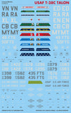 Caracal 1/48 decal USAF T-38C Talon Wolfpack Trumpeter CD48072