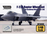 Wolfpack 1/48 F-22A Raptor Wheel set for Hasegawa Academy WP48088