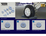 Wolfpack 1/48 F-22A Raptor Wheel set for Hasegawa Academy WP48088